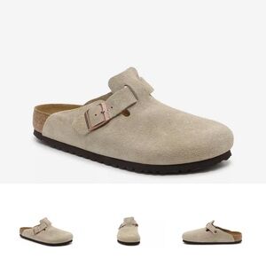 Birkenstock Boston Tan Suede Clogs size 44